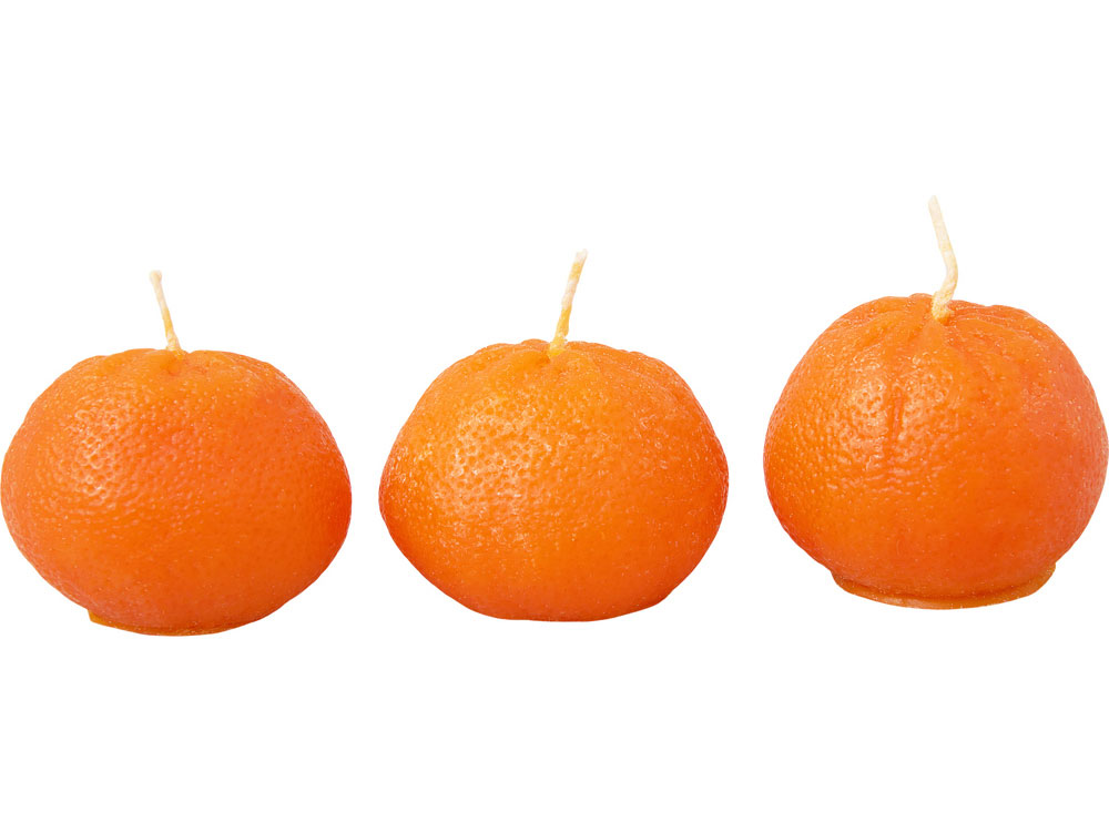 Набор свечей Мандарины в сетке, оранжевый