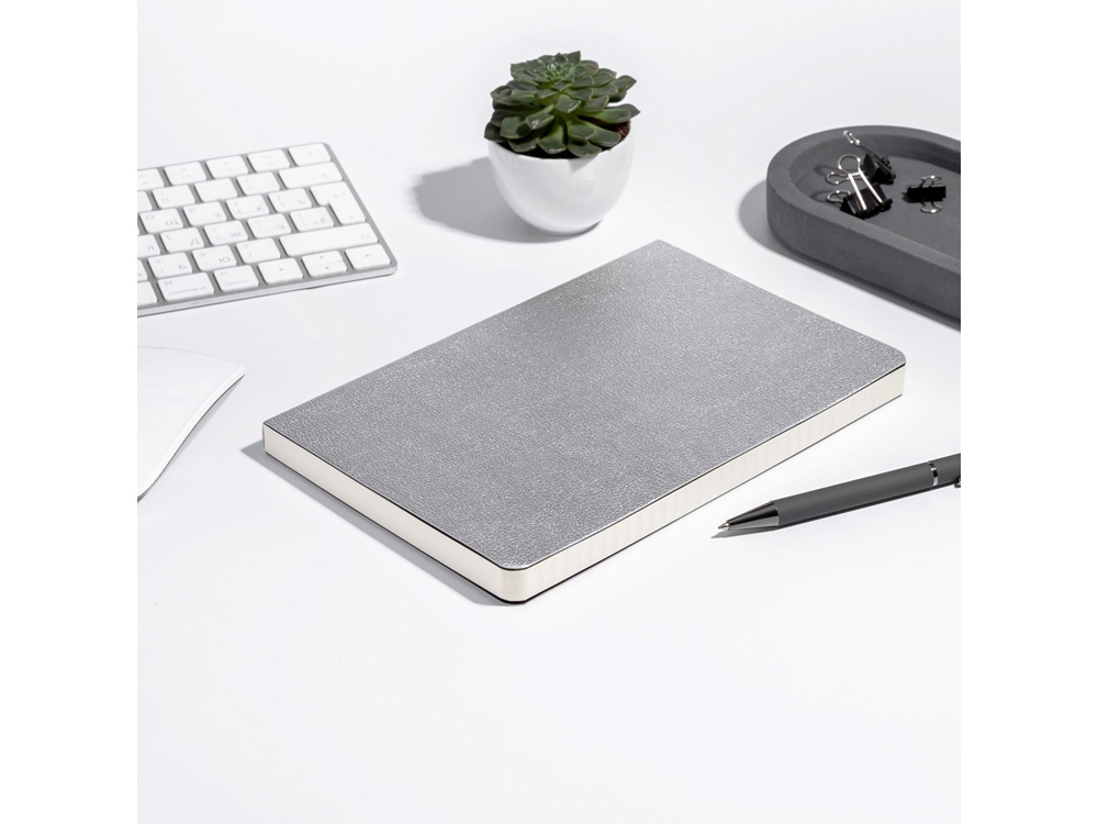 Ежедневник А5 недатированный Megapolis Flex, серебристый