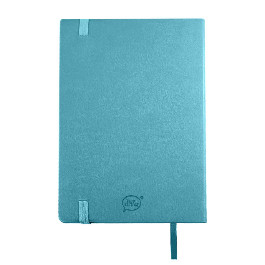 Бизнес-блокнот "RILY", формат А5,  бирюзовый, блок в точку