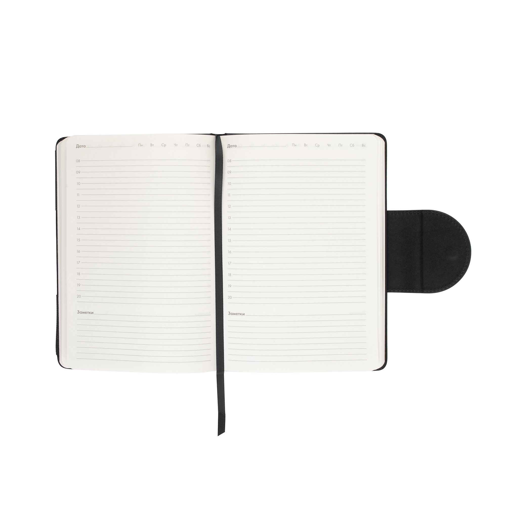 Ежедневник недатированный "Сицилия", формат А5, черный Ежедневник недатированный "Сицилия", формат А5, черный