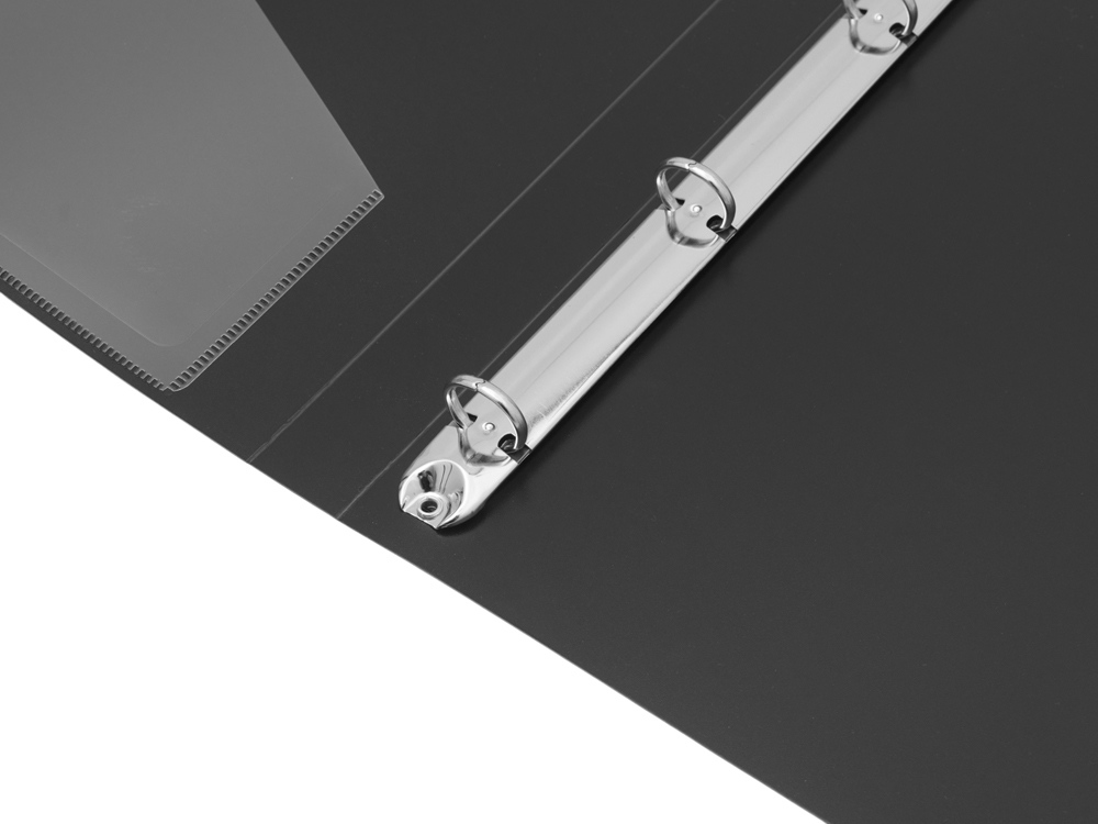 Папка на 4-х кольцах А4, черная