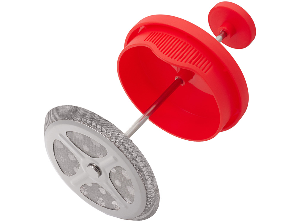 Пластиковый френч-пресс Intense, 600мл, красный