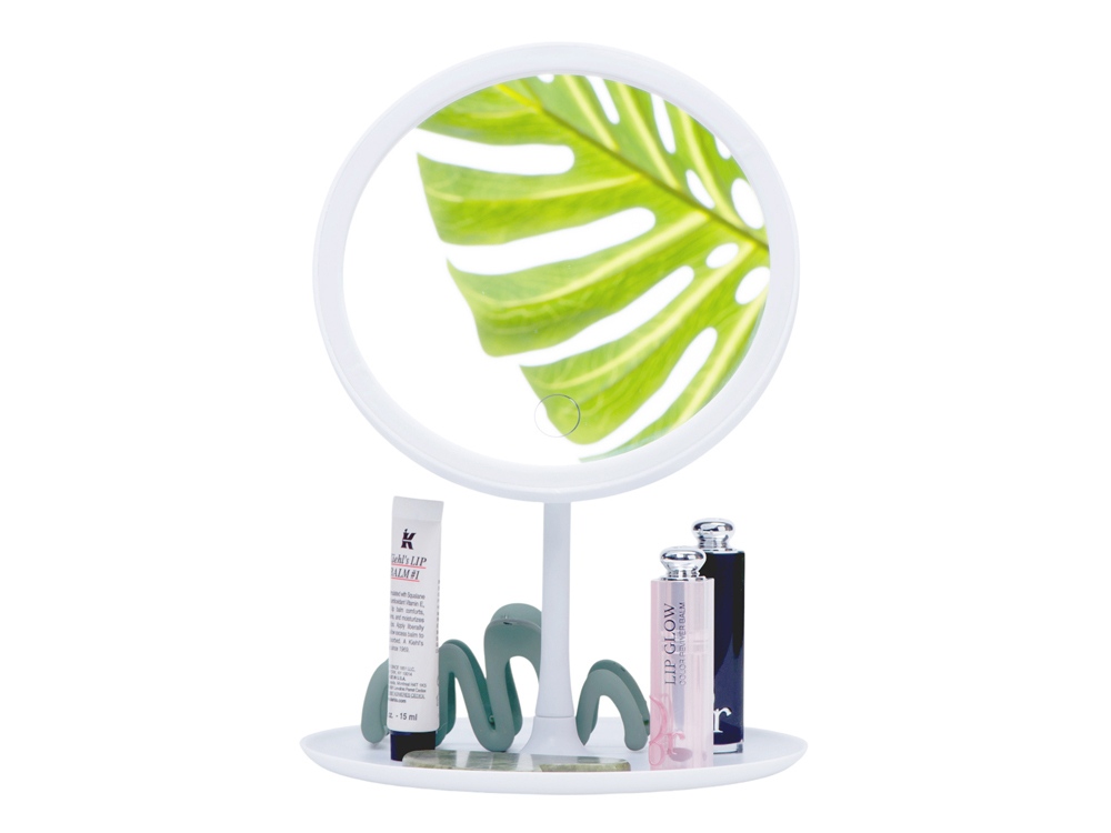Косметическое зеркало с LED-подсветкой Beautific, белый