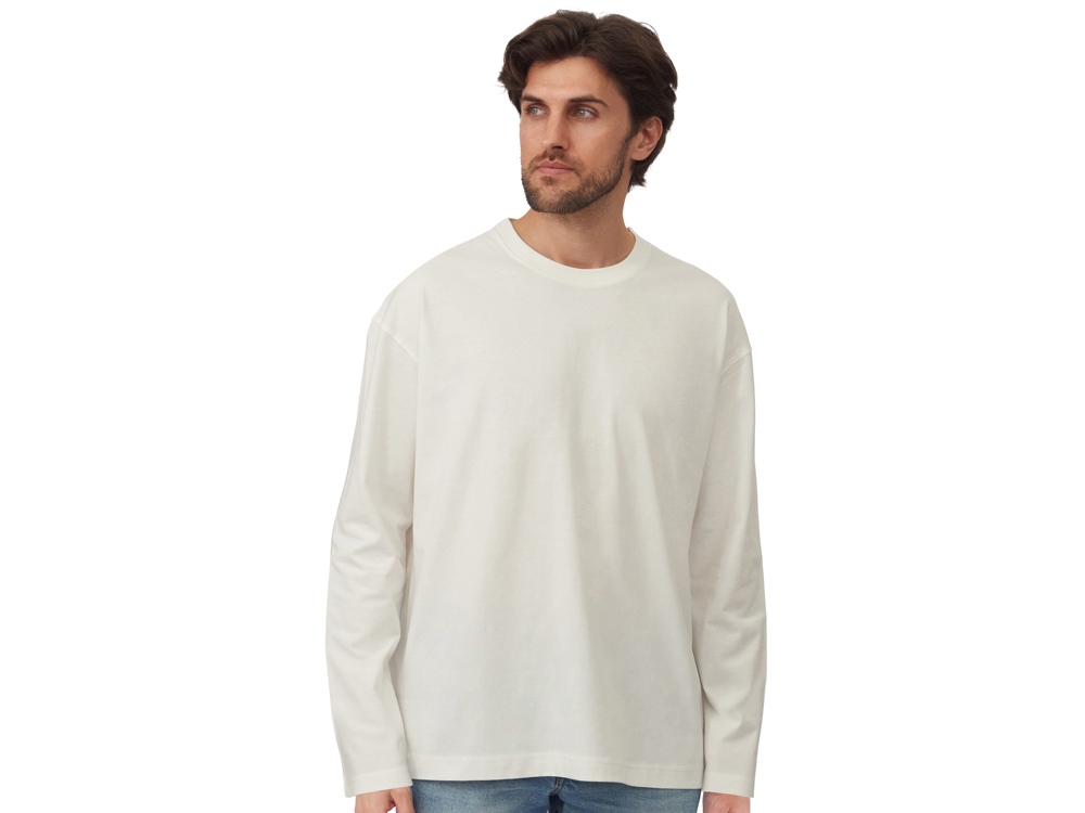 Футболка с длинным рукавом оверсайз Berlin унисекс молочный