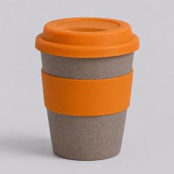 Стакан с силиконовой крышкой Café, оранжевый