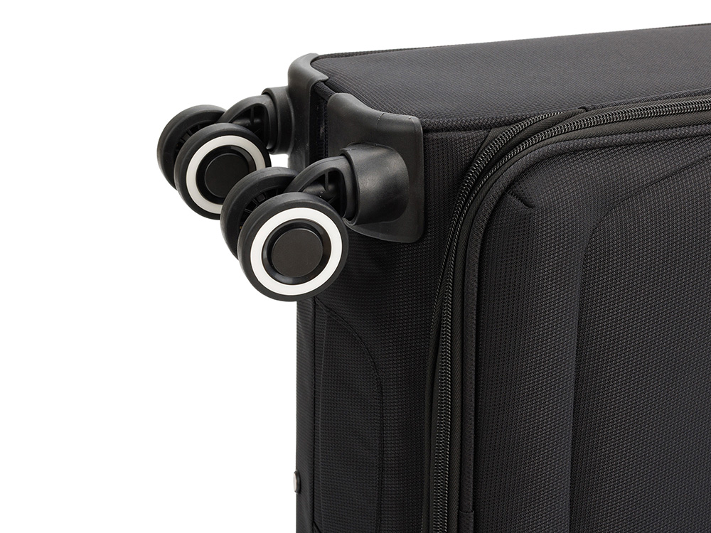 Чемодан TORBER НЕРО, чёрный, переработанный ПЭТ, 40 х 20 х 55 см, 37 л Чемодан TORBER НЕРО, чёрный, переработанный ПЭТ, 40 х 20 х 55 см, 37 л