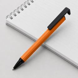 Ручка-подставка металлическая, Кипер Q, оранжевый/черный Ручка-подставка металлическая, Кипер Q, оранжевый/черный