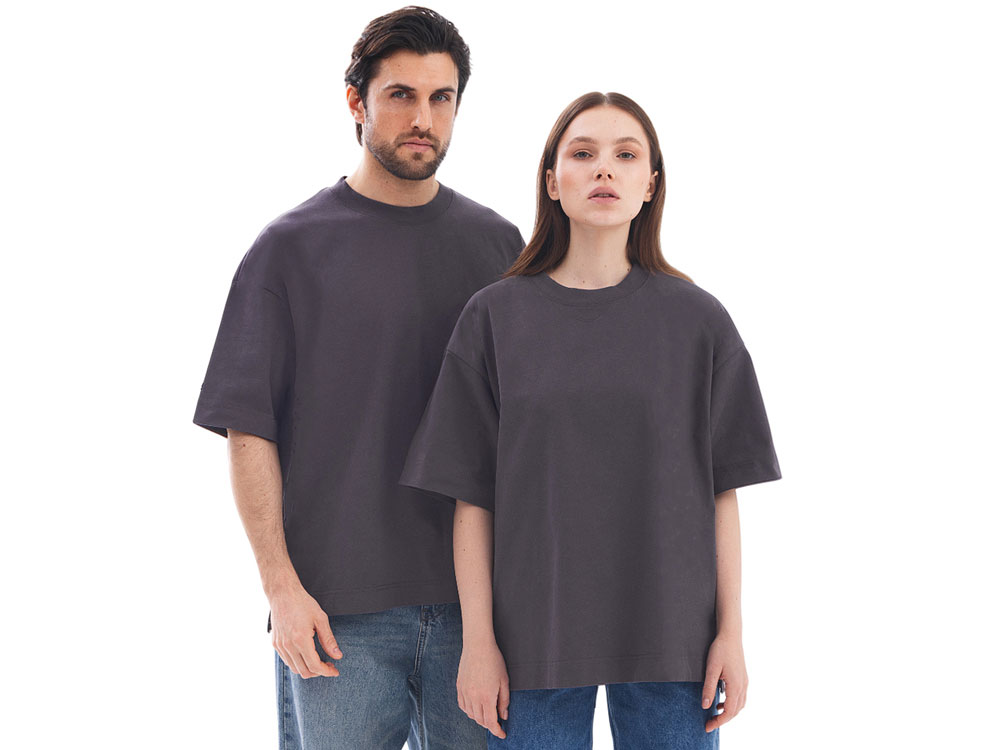 Футболка оверсайз Beta.01 унисекс, темно-серый