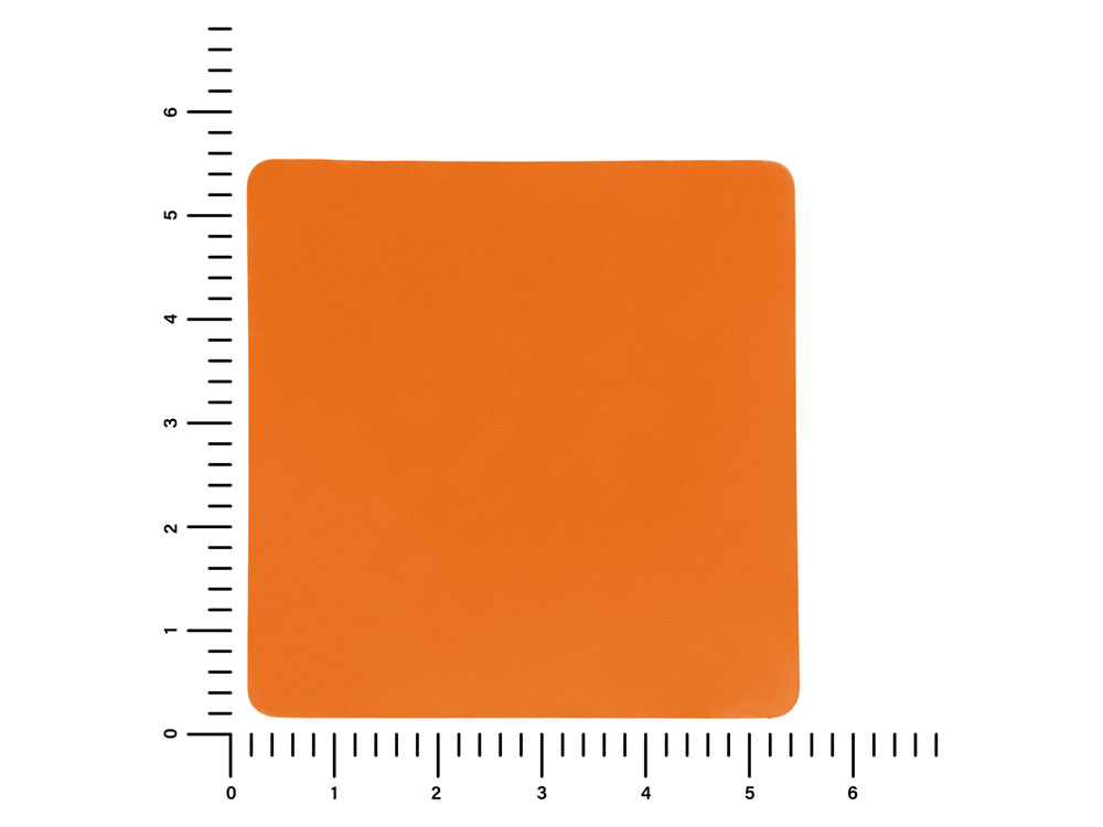 ПАТЧ КВАДРАТ soft-touch (оранжевый ) 5,5 х 5,5 см