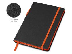 Бизнес блокнот Bossy Junior с цветным срезом, твердая обложка, 96 листов, черный и оранжевый