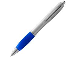 Ручка шариковая Nash, ярко-синий/серебристый, черные чернила