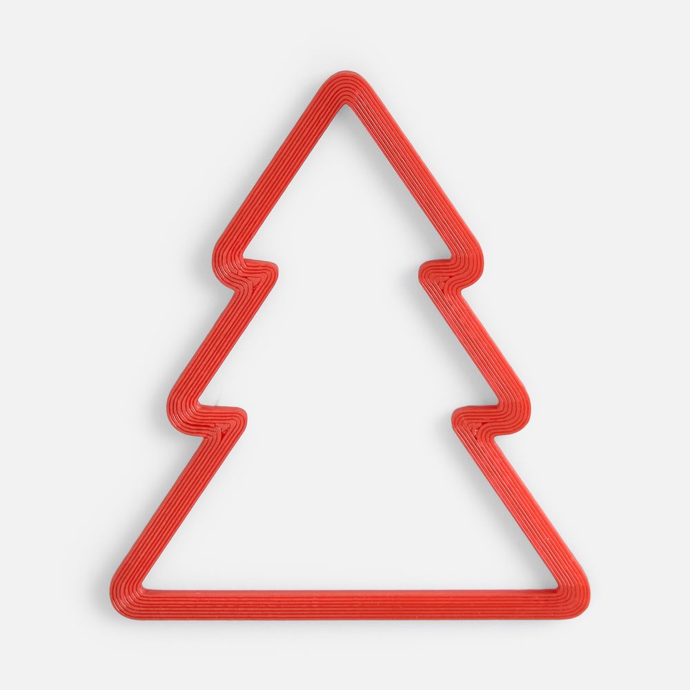 Подвеска «Елочка», 3D-печать, красная