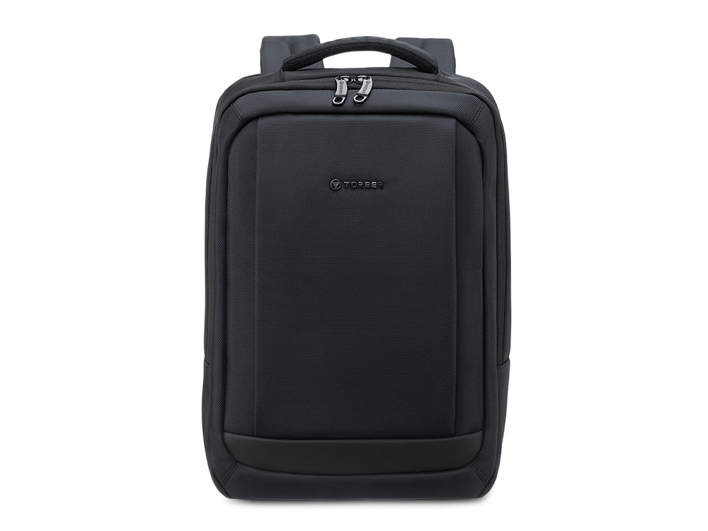 Рюкзак TORBER ВОЯЖ c отделением для ноутбука 17'', черный, полиэстер 900D, 31х17х44 см, 18 л