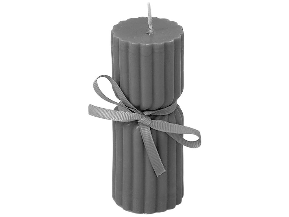 Набор свечей с гранями Vela, темно-серый, белый