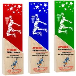 Акриловая награда с УФ печатью баскетбол