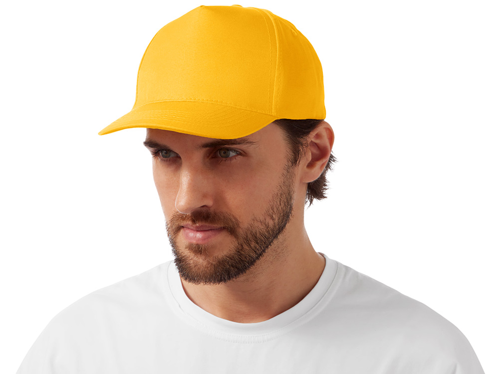 Бейсболка Poly 5-ти панельная 120гр, золотисто-желтый