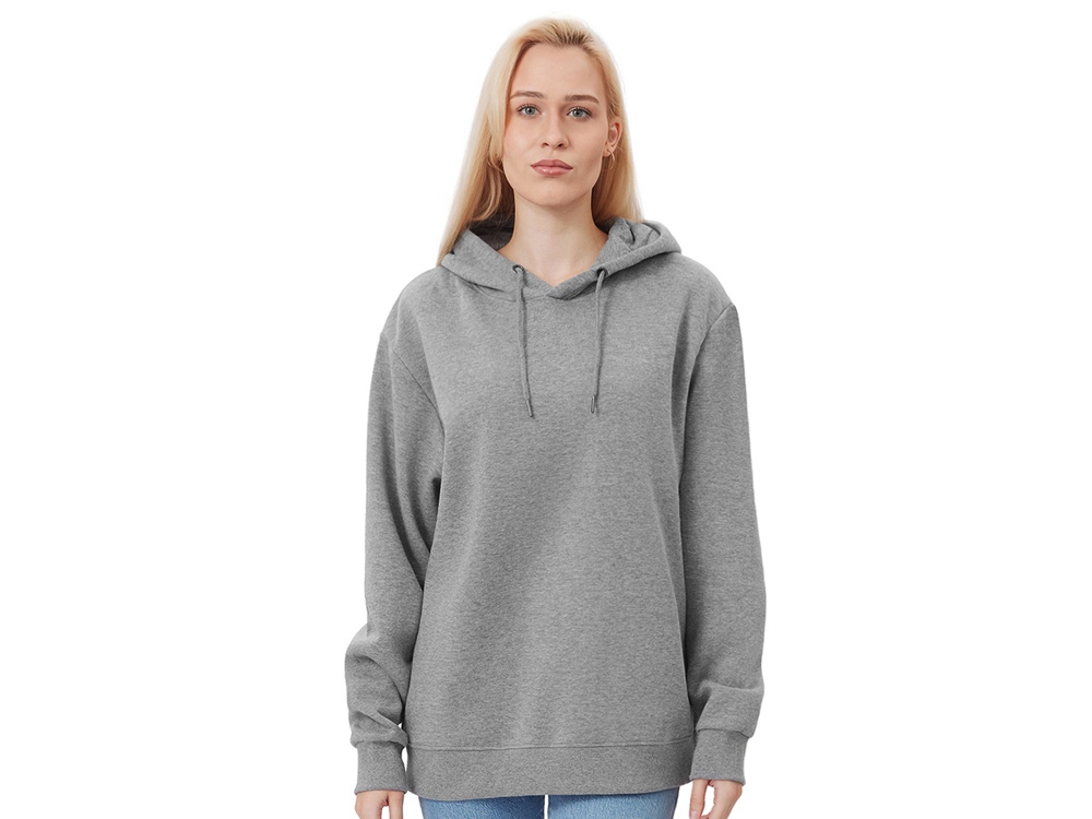 Толстовка с капюшоном Lisbon унисекс, серый меланж