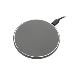 Беспроводное зарядное устройство с подсветкой 15W Аурис (Auris), серое Беспроводное зарядное устройство с подсветкой 15W Аурис (Auris), серое