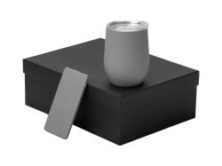 Подарочный набор с термокружкой и повербанком С1, 5000 mAh, серый