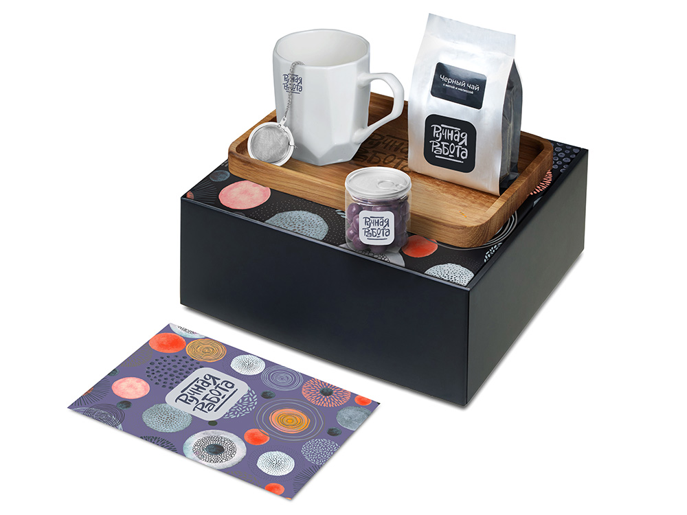 Подарочный набор Re:y. Hearth  с кружкой, подносом и чаем