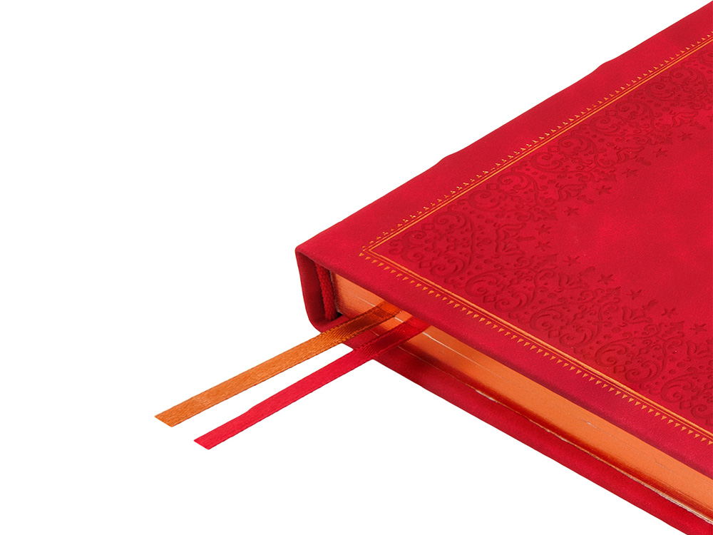 Ежедневник недатированный А5 Royal, красный с бронзовым срезом Ежедневник недатированный А5 Royal, красный с бронзовым срезом