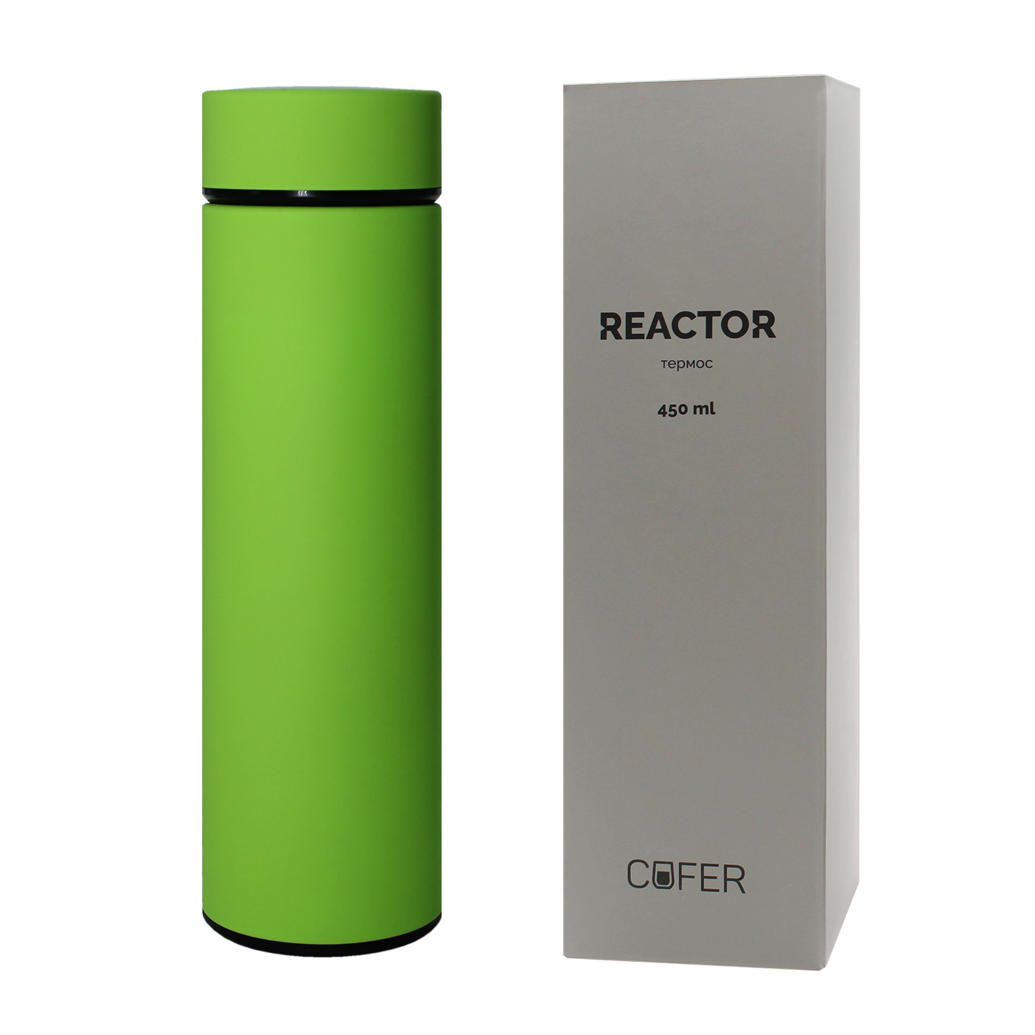 Термос Reactor софт-тач с датчиком температуры (салатовый) Термос Reactor софт-тач с датчиком температуры (салатовый)