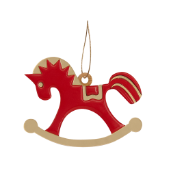 Ёлочная игрушка Лошадка (красный)