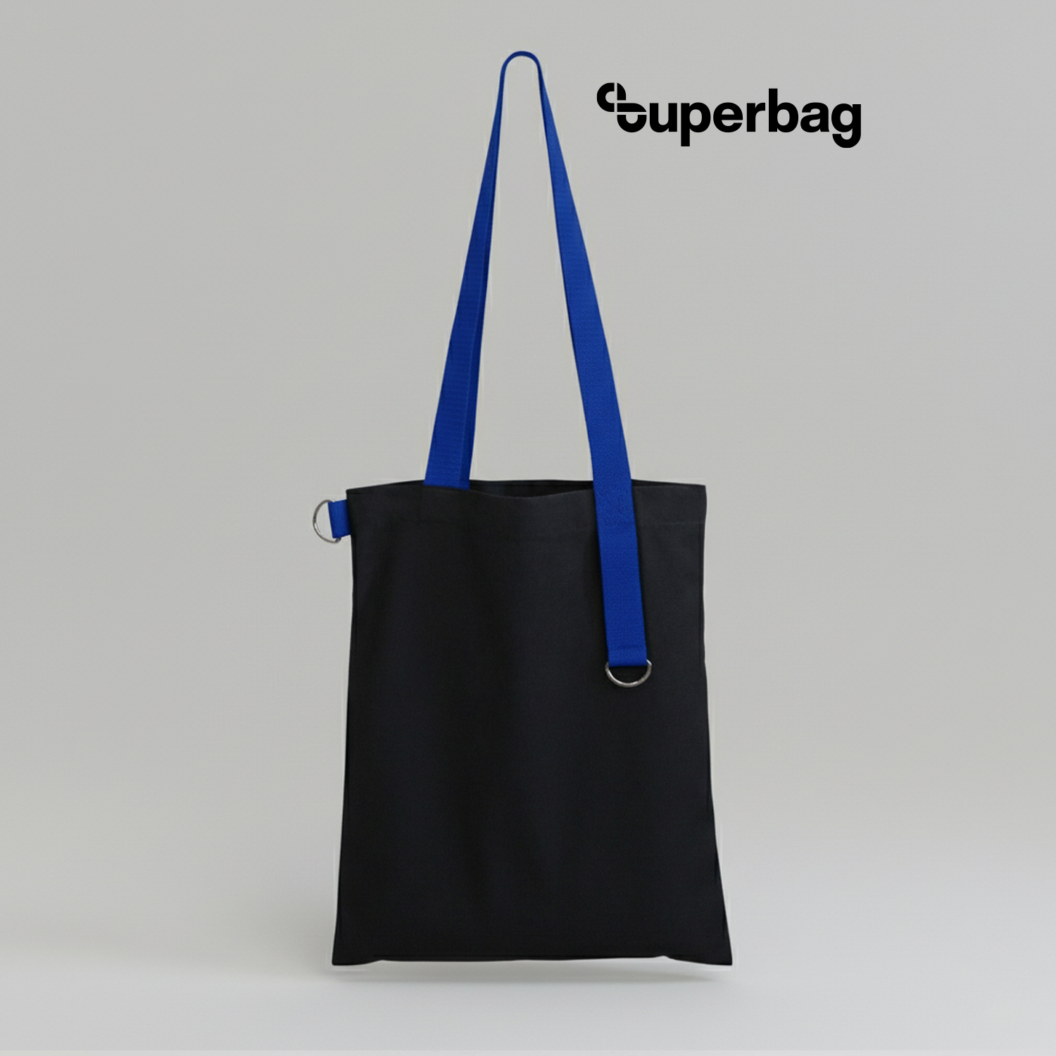 Шоппер Superbag black (чёрный с синим) Шоппер Superbag black (чёрный с синим)