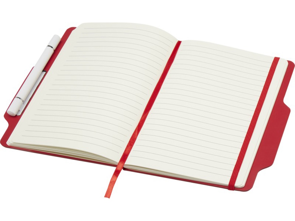 Nexus блокнот формата А5 в твердой обложке с ручкой и карандашом - Красный Nexus блокнот формата А5 в твердой обложке с ручкой и карандашом - Красный