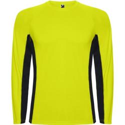 Спортивная футболка SHANGHAI L/S мужская, ФЛУОРЕСЦЕНТНЫЙ ЖЕЛТЫЙ/ЧЕРНЫЙ S