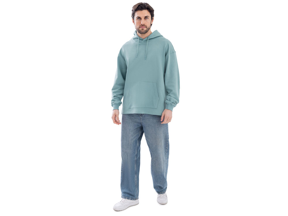 Худи оверсайз Alpha.01 унисекс, пыльный бирюзовый