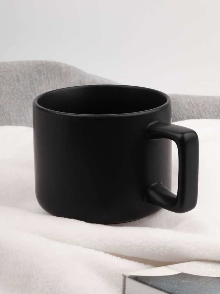 Чашка Jumbo в коробке матовая, черная