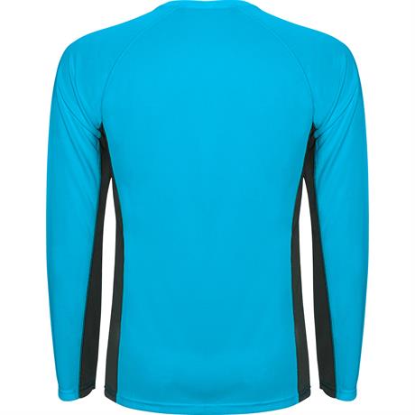 Спортивная футболка SHANGHAI L/S мужская, БИРЮЗОВЫЙ/ТЕМНЫЙ ГРАФИТ 2XL