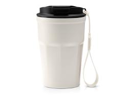 Термокружка KEURY из нержавеющей стали с двойными стенками и ручкой с керамической слоем, белый