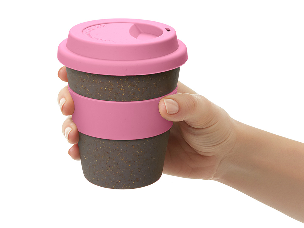 Стакан с силиконовой крышкой Cafe, dust pink Стакан с силиконовой крышкой Cafe, dust pink