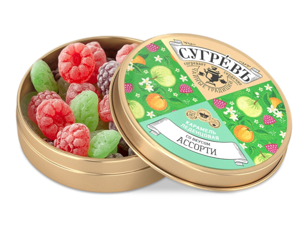 Ж/б монпансье СУГРЕВЪ ассорти