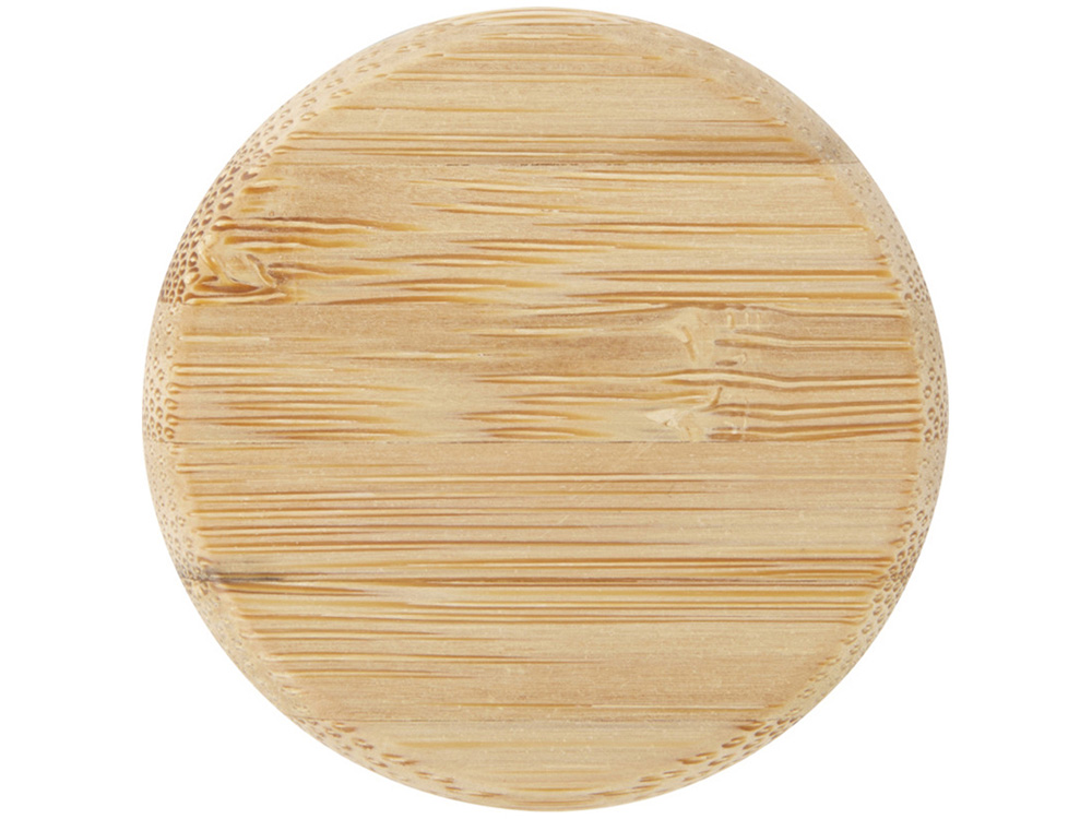 Стеклянная бутылка для воды Porto объемом 500 мл с силиконовой ручкой и бамбуковой крышкой - сплошной черный