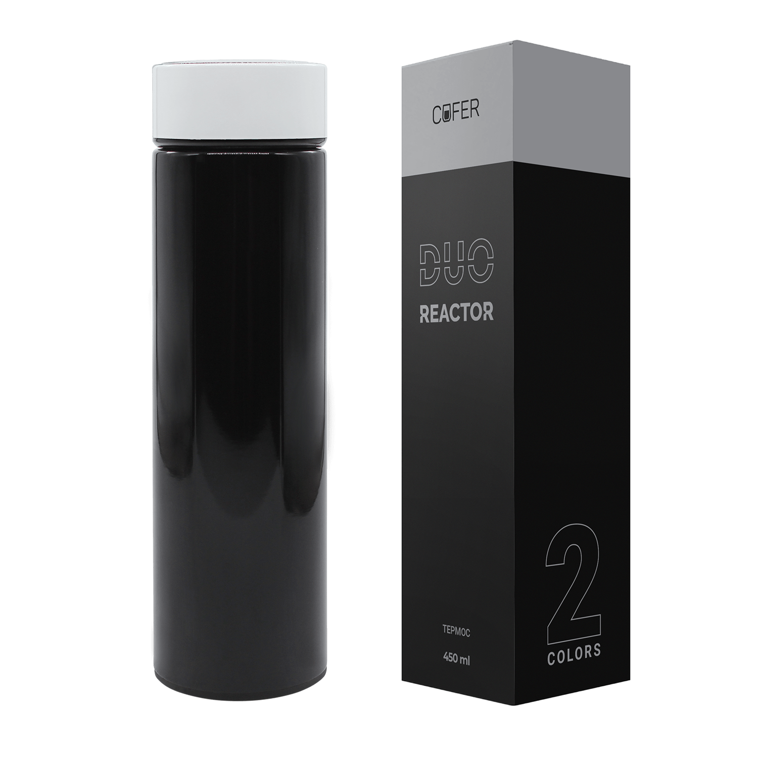 Термос Reactor duo black с датчиком температуры (черный с белым) Термос Reactor duo black с датчиком температуры (черный с белым)