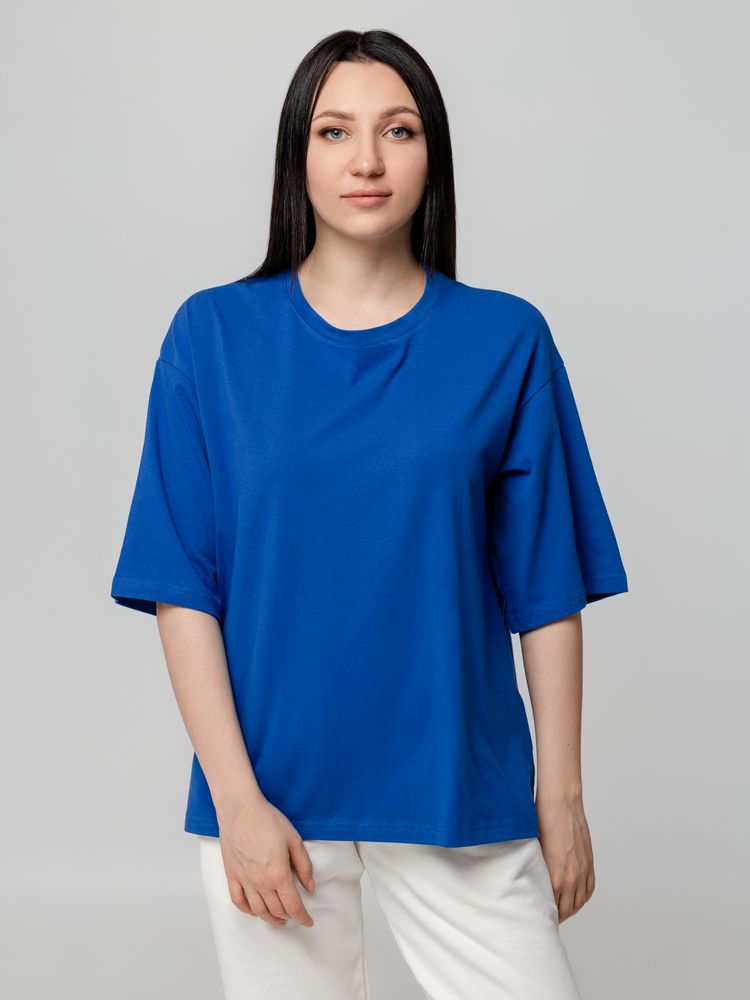 Футболка унисекс оверсайз Street Vibes, ярко-синяя Футболка унисекс оверсайз Street Vibes, ярко-синяя