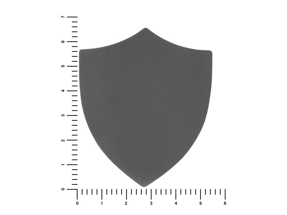 ПАТЧ ЩИТ nubuk (серый) 6,6 х 5,5 см