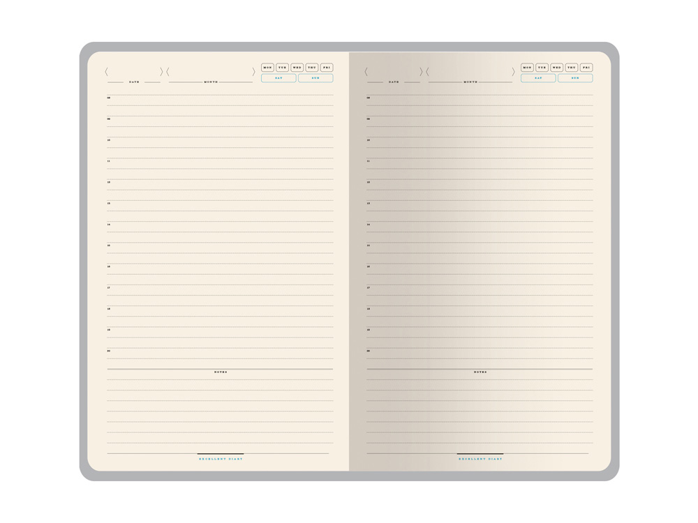 Ежедневник недатированный A5 Chelsea, черный (золотистый кант и срез)