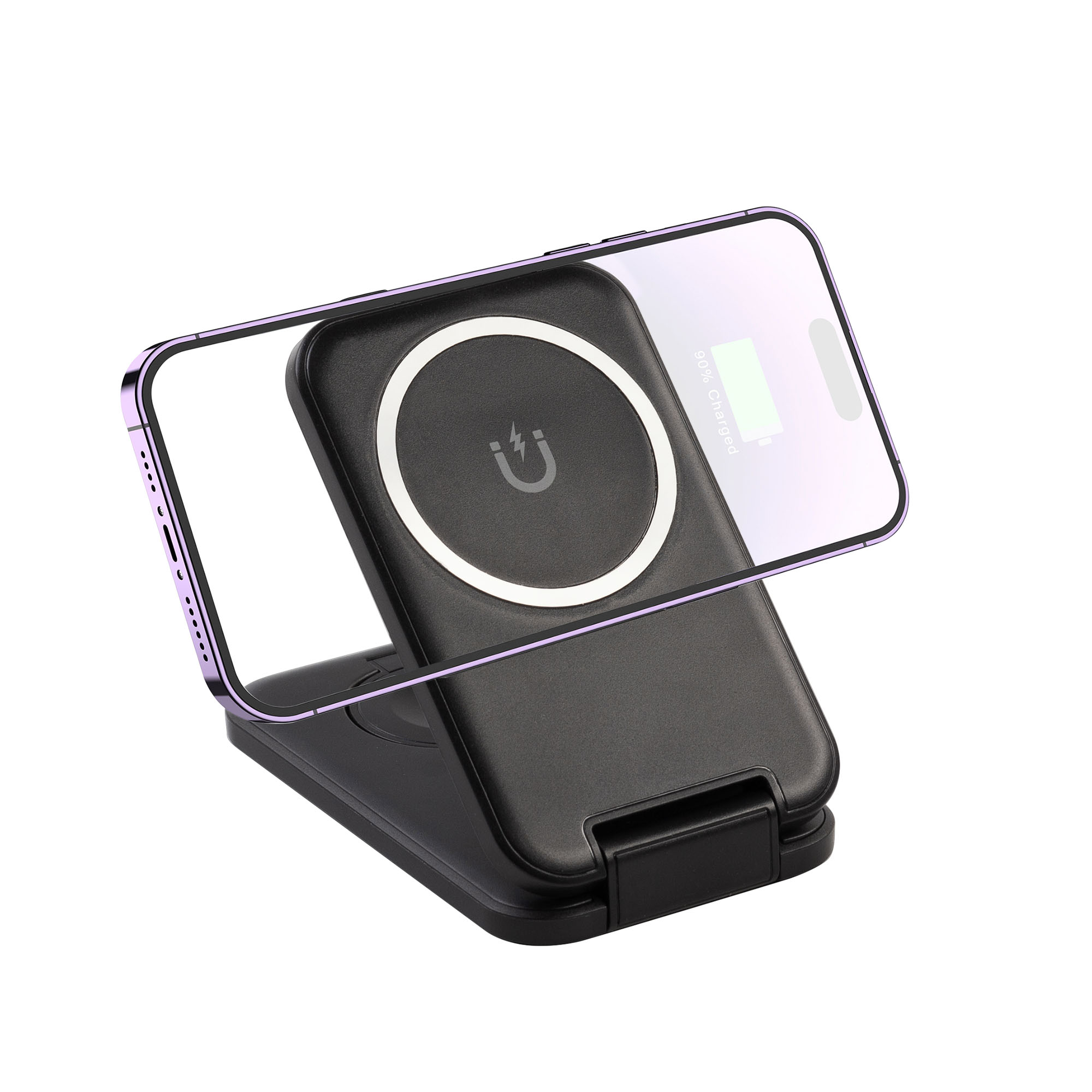 Складная беспроводная (15W) зарядная станция "Slap" с MagSafe Складная беспроводная (15W) зарядная станция "Slap" с MagSafe