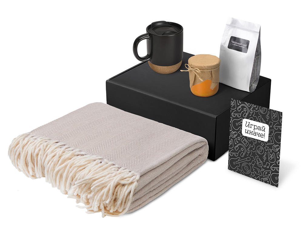Подарочный набор Re:y. Nest с пледом, кружкой и вареньем Подарочный набор Re:y. Nest с пледом, кружкой и вареньем