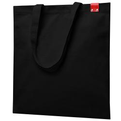 Сумка для покупок IVORY 325 г/м² с PU нашивкой, чёрный/красный Сумка для покупок IVORY 325 г/м² с PU нашивкой, чёрный/красный