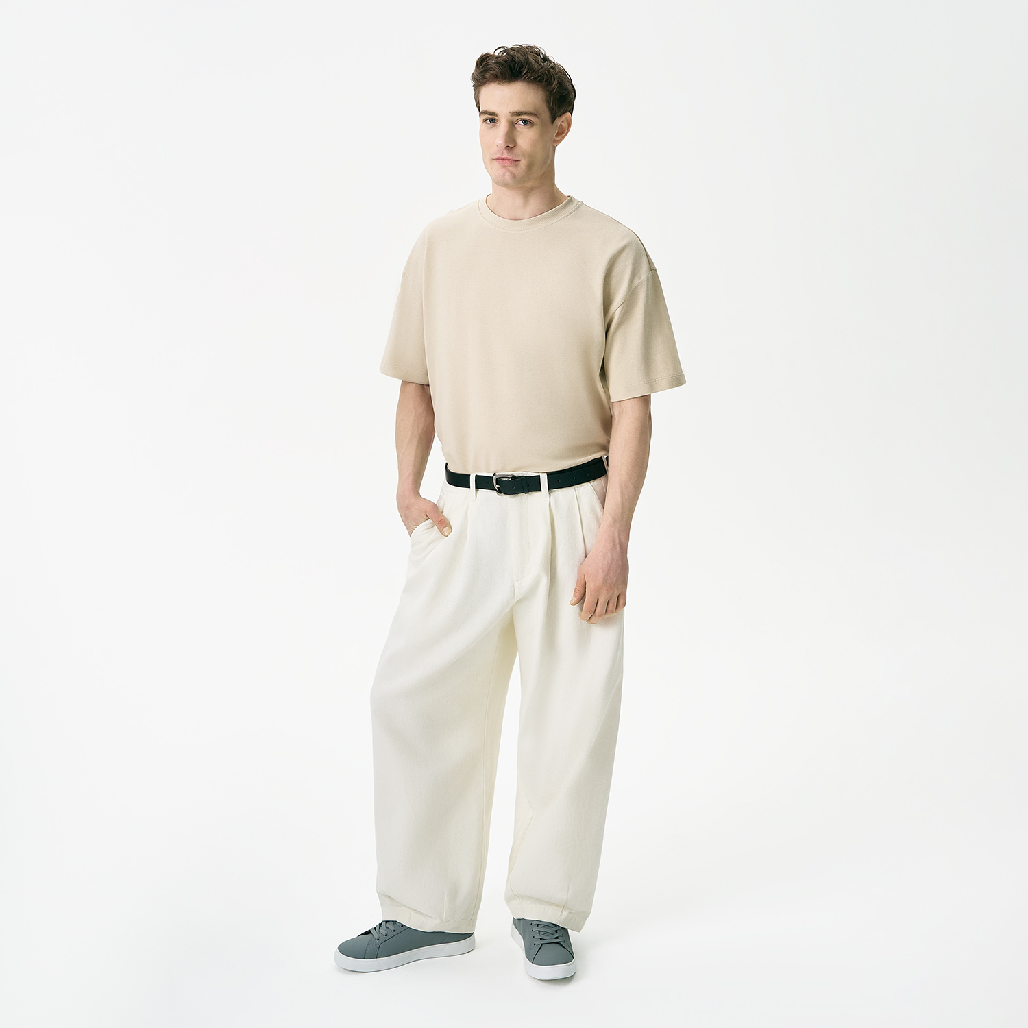 Футболка унисекс премиум Аура (Aura), 200гр. бежевый, размер 3XL/4XL