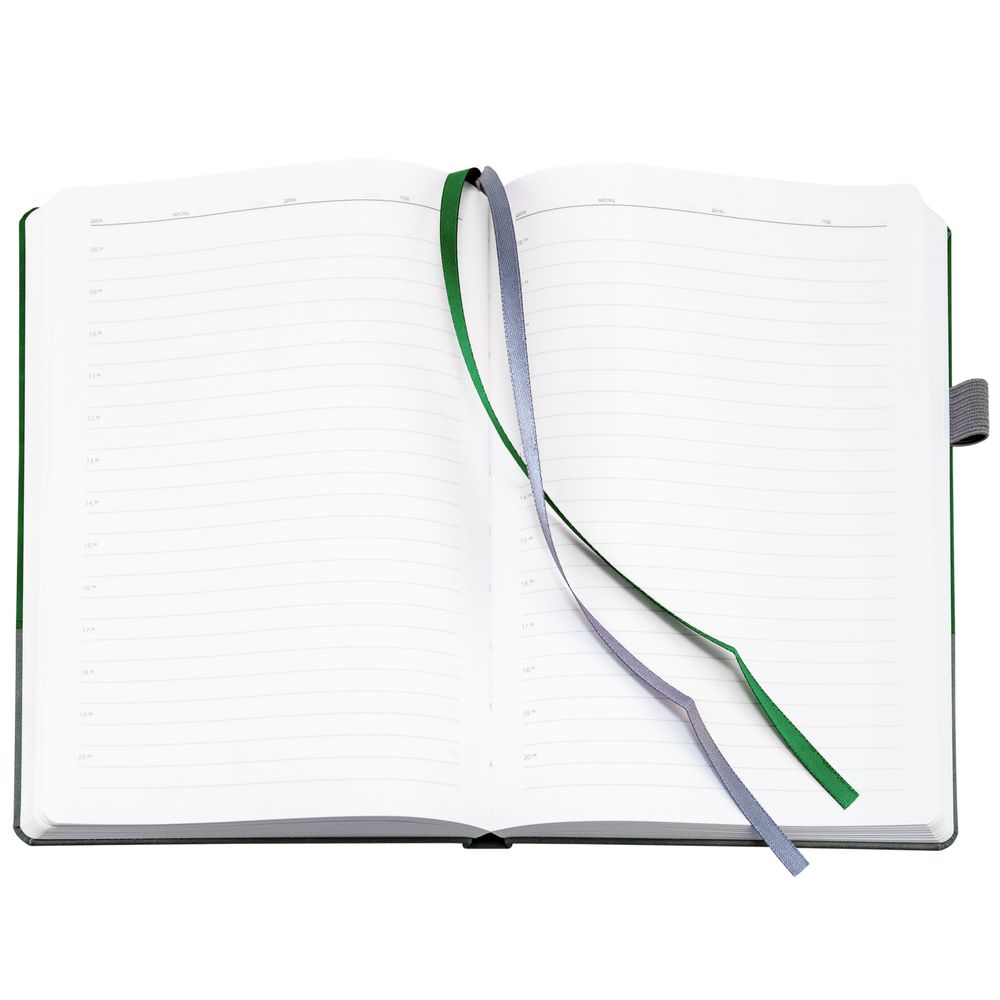 Ежедневник Horizon, недатированный, серый с зеленым Ежедневник Horizon, недатированный, серый с зеленым
