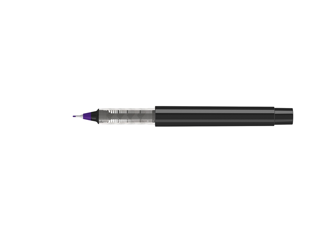 Капиллярная ручка в корпусе из переработанного материала rPET RECYCLED PET PEN PRO FL, черный с фиолетовыми чернилами