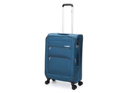 Чемодан TORBER ВИВИ, синий, полиэстер, 44 х 25 х 67 см, 63 л