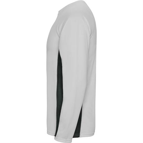 Спортивная футболка SHANGHAI L/S мужская, БЕЛЫЙ/ТЕМНЫЙ ГРАФИТ 2XL