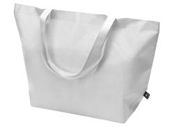 Сумка Reviver с донной складкой из нетканого переработанного материала RPET, белый Сумка Reviver с донной складкой из нетканого переработанного материала RPET, белый